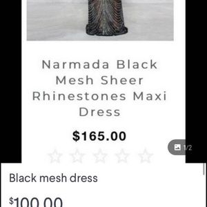 Black mesh dress / Birthday rhinestone dress